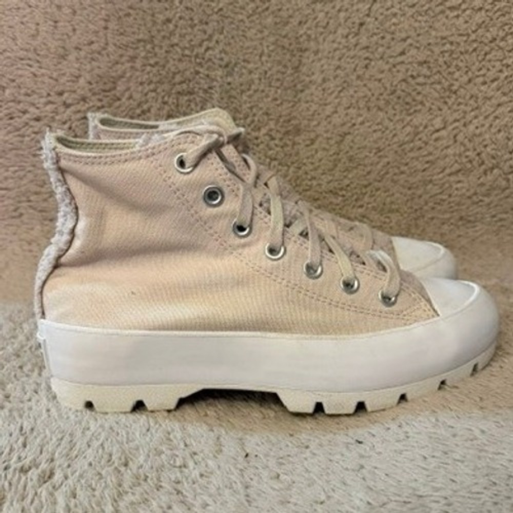 Converse Lugged 2.0 High Top Pink Sherpa Platform Sneakers A04448C Womens 8